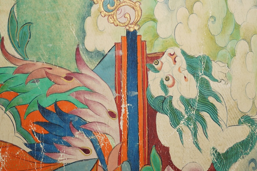 A Tibetan thangka, 18th/19th century, depicting Master Tsongkhapa